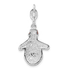 Enameled Snowman Charm in Sterling Silver