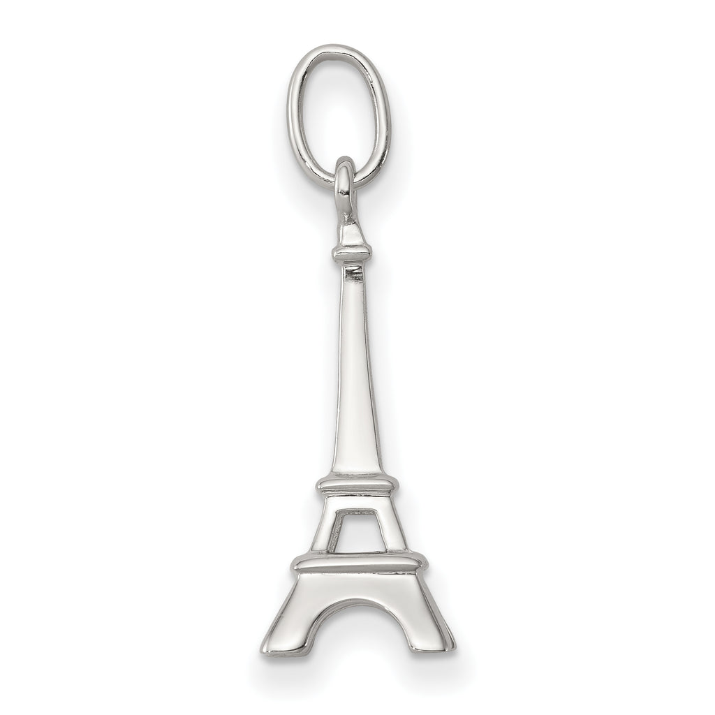Sophia Jewelers 925 Sterling Silver Polished Eiffel Tower 3D Charm Pendant