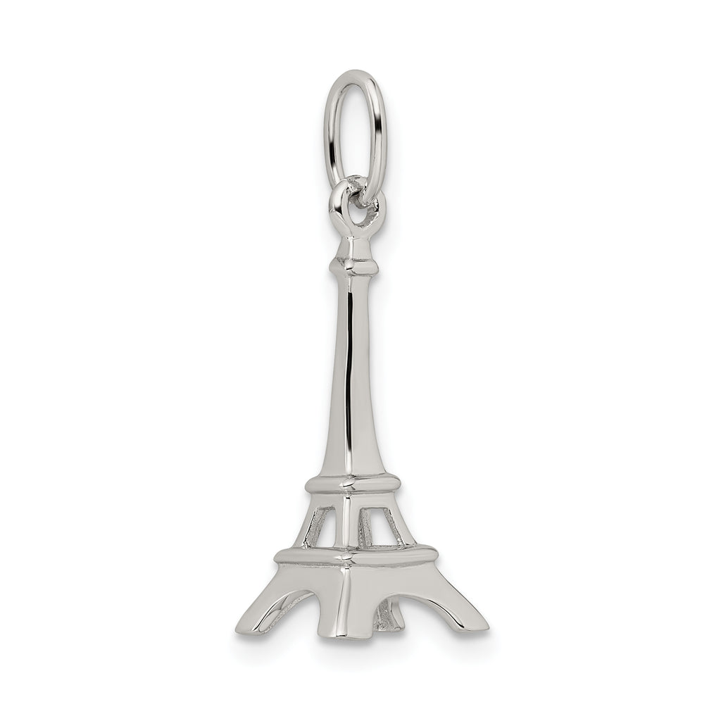 Sophia Jewelers 925 Sterling Silver Polished Eiffel Tower 3D Charm Pendant