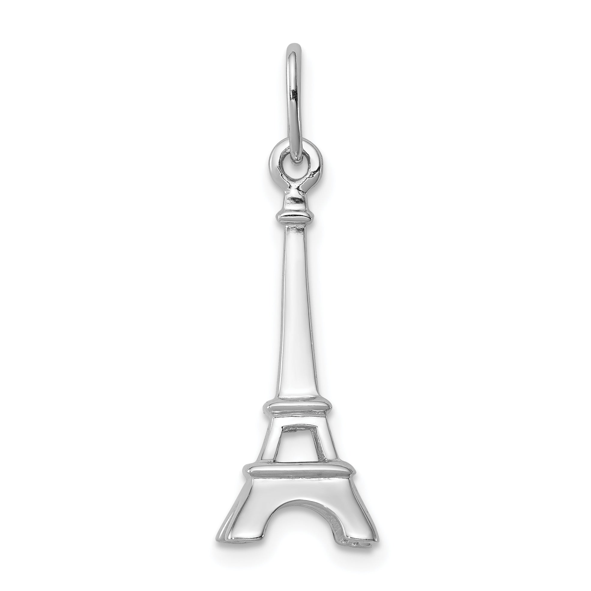 Sterling Silver Rhodium-plated Eiffel Tower Charm Main image