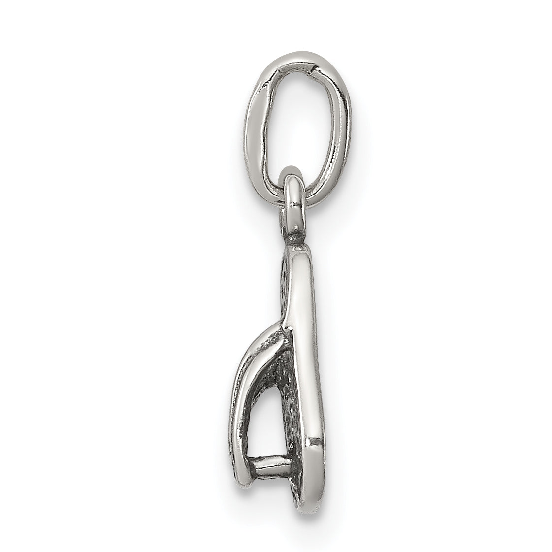 Sophia Jewelers Sterling Silver 925 Antiqued Flip Flop Charm for Girls Secondary image
