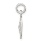 Sophia Jewelers Sterling Silver Sand Dollar Charm with Rhodium Polish