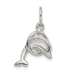 Sterling Silver Dolphin Diving Through Hoop Charm