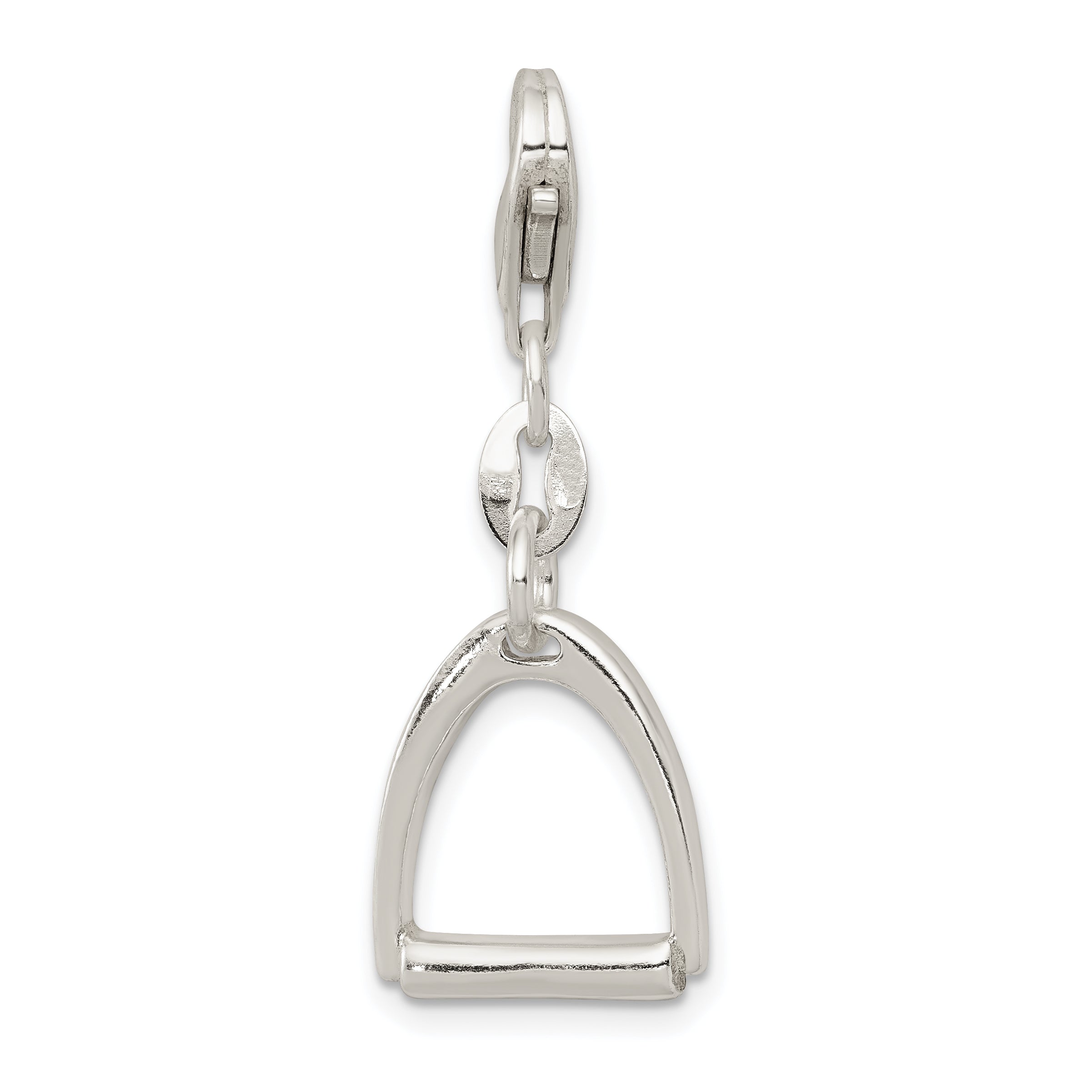 Sterling Silver Small Polished Horse Stirrup Charm Main image