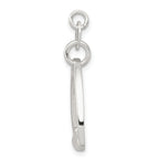 Sterling Silver 925 Men's Polished Horse Stirrup Charm Elegant Design