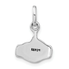 Sterling Silver 925 Unisex Antiqued Joined Hands Pendant Elegant Charm