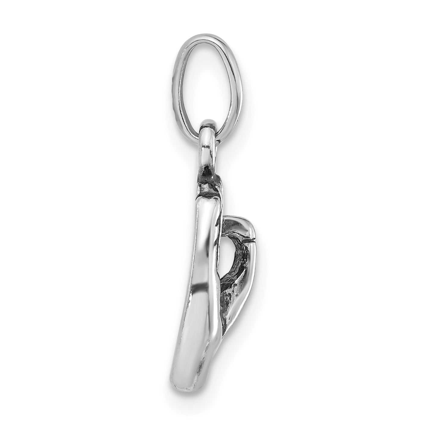 Sterling Silver Antiqued Hand Symbol Charm