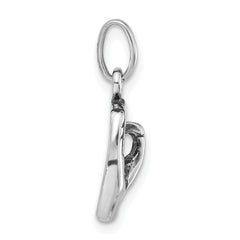 Sterling Silver 925 Unisex Antiqued Hand Charm Pendant