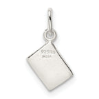 Sophia Jewelers Sterling Silver Enamel Ace of Hearts Charm Polished Finish