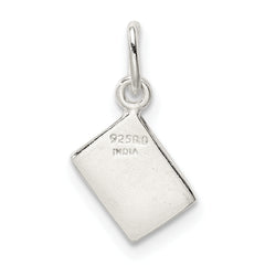 Sophia Jewelers Sterling Silver Enamel Ace of Hearts Charm Polished Finish