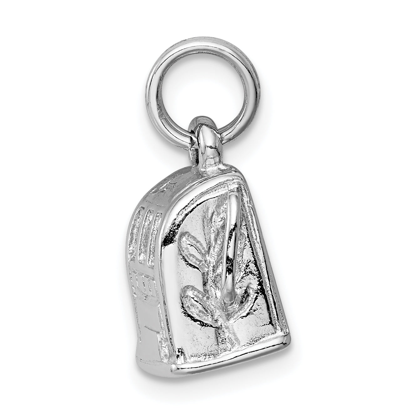 Sterling Silver Rhodium-platedPolished Slot Machine Charm