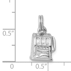 Sophia Jewelers Rhodium-Plated Sterling Silver Slot Machine Charm