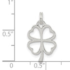 Sophia Jewelers Sterling Silver Four Leaf Clover Charm Polished Finish