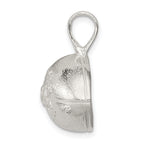 Sterling Silver 925 Men's Football Charm with Polished Finish