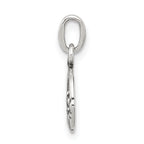 Sterling Silver 925 Claddagh Charm with Antiqued Finish Vintage Mini