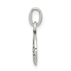 Sterling Silver 925 Claddagh Charm with Antiqued Finish Vintage Mini