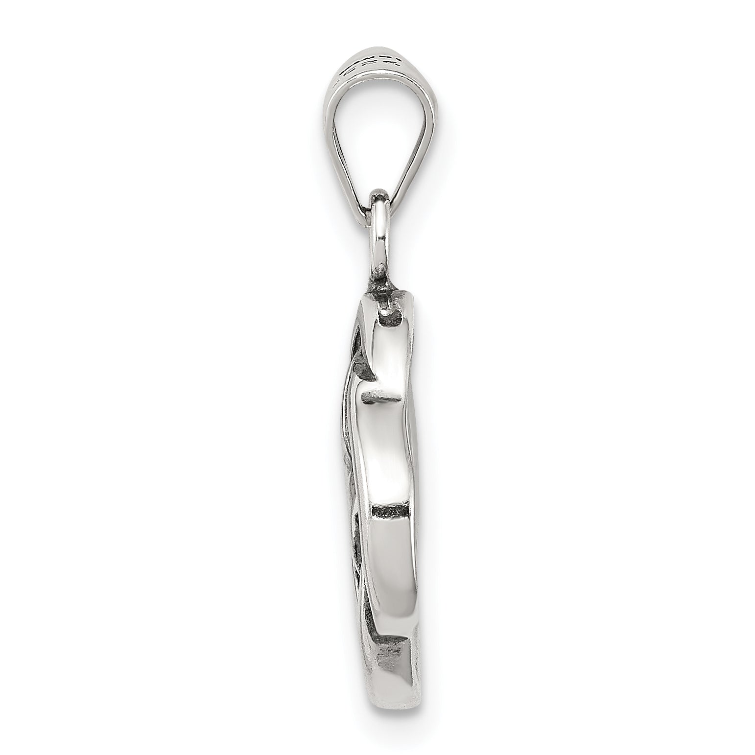 Sterling Silver 925 Celtic Knot Pendant with Antiqued Finish