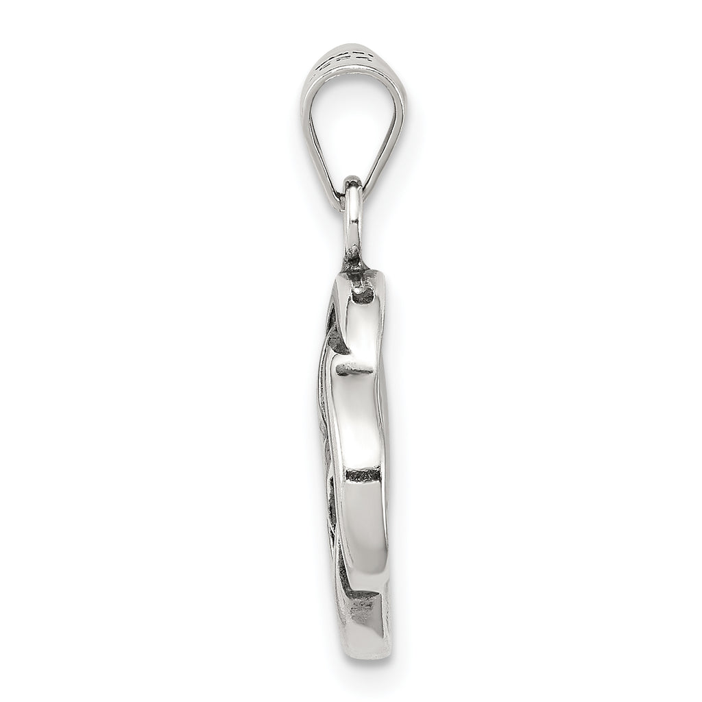 Sterling Silver 925 Celtic Knot Pendant with Antiqued Finish