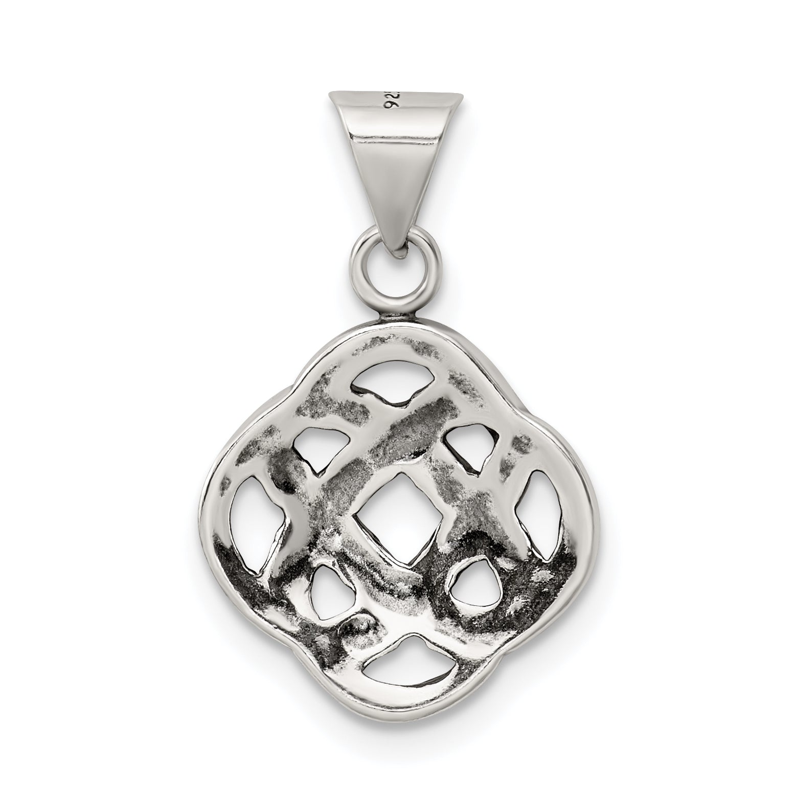 Sterling Silver 925 Celtic Knot Pendant with Antiqued Finish