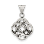 Sterling Silver 925 Celtic Knot Pendant with Antiqued Finish