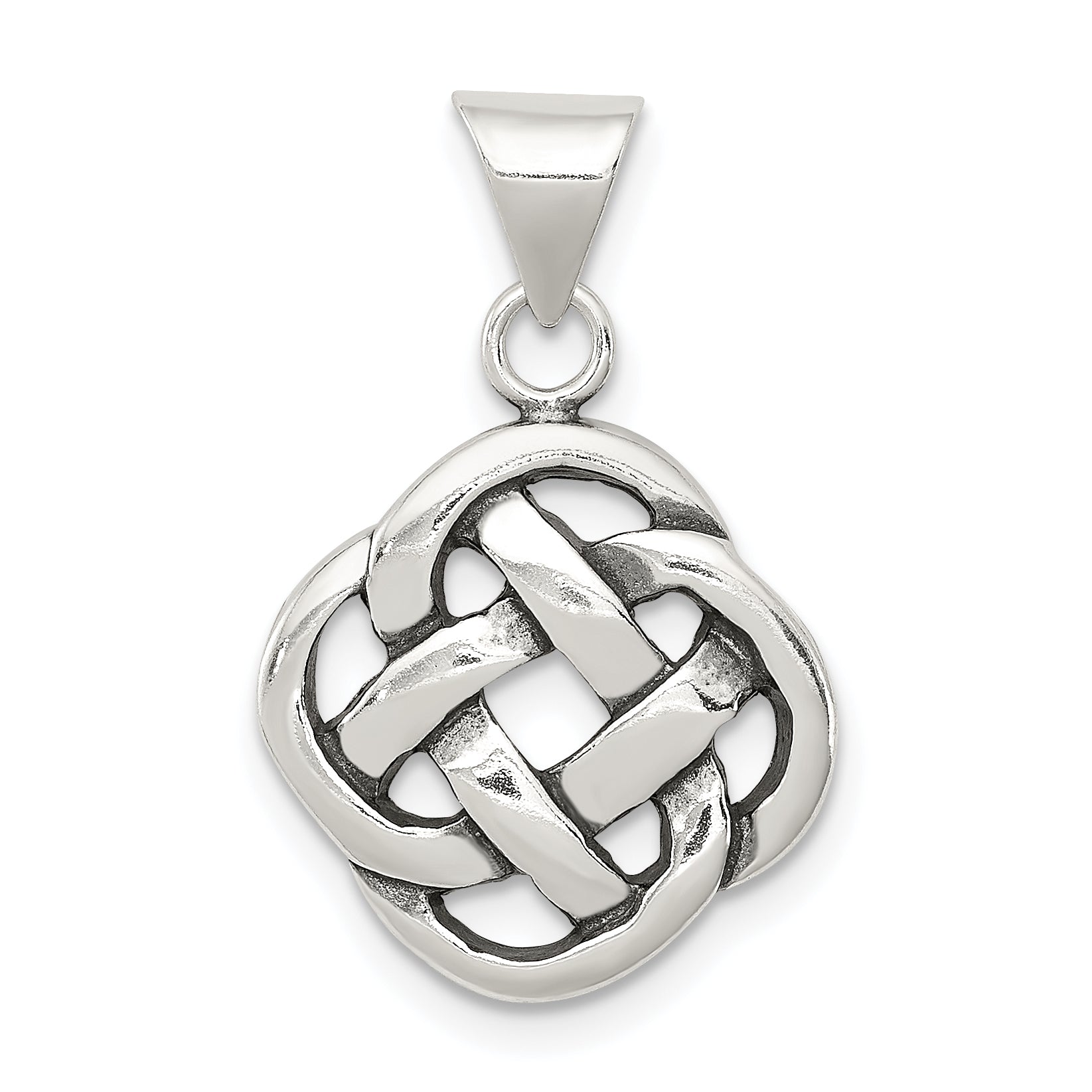 Sterling Silver Antiqued Celtic Knot Pendant Main image
