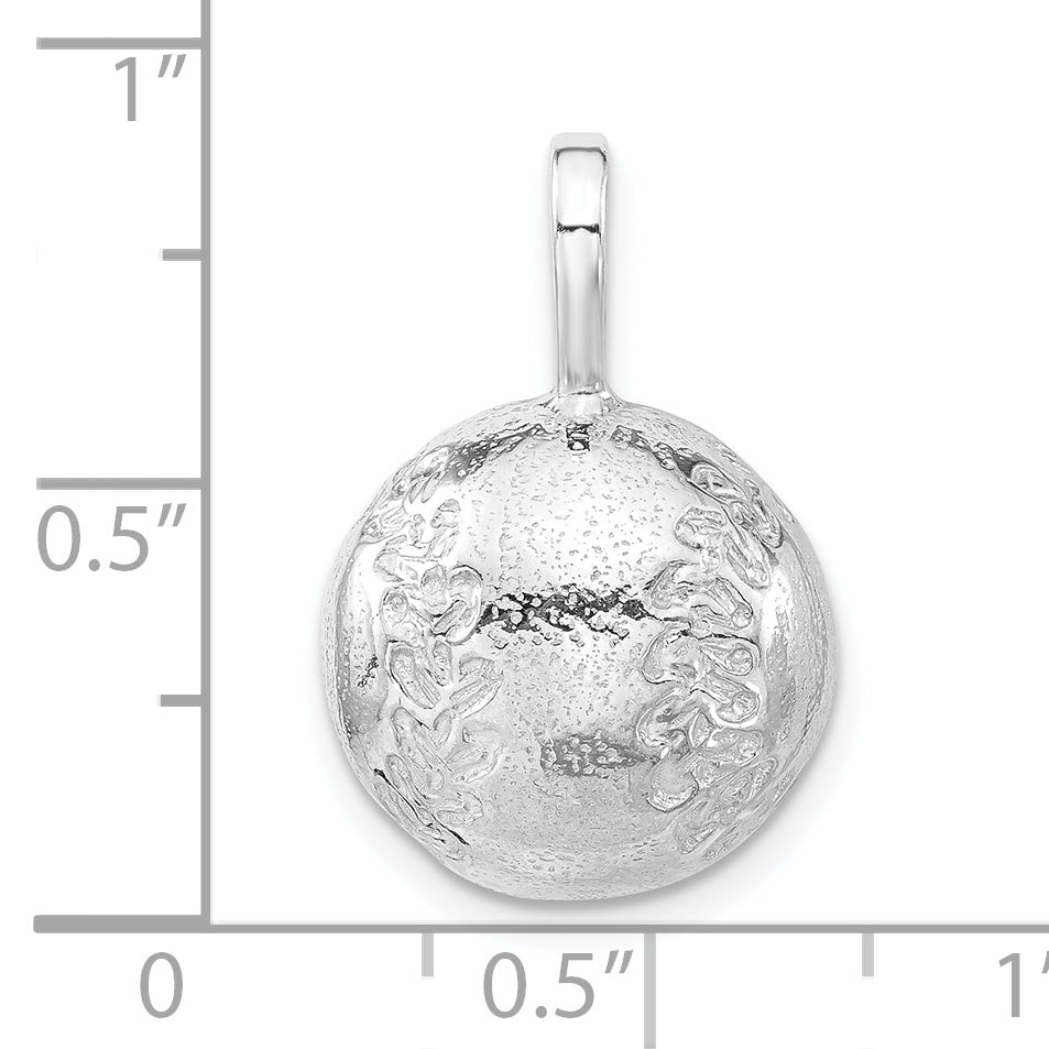Sophia Jewelers Polished Sterling Silver Baseball Charm Unisex Jewelry