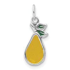 Sterling Silver Enameled Pear Charm