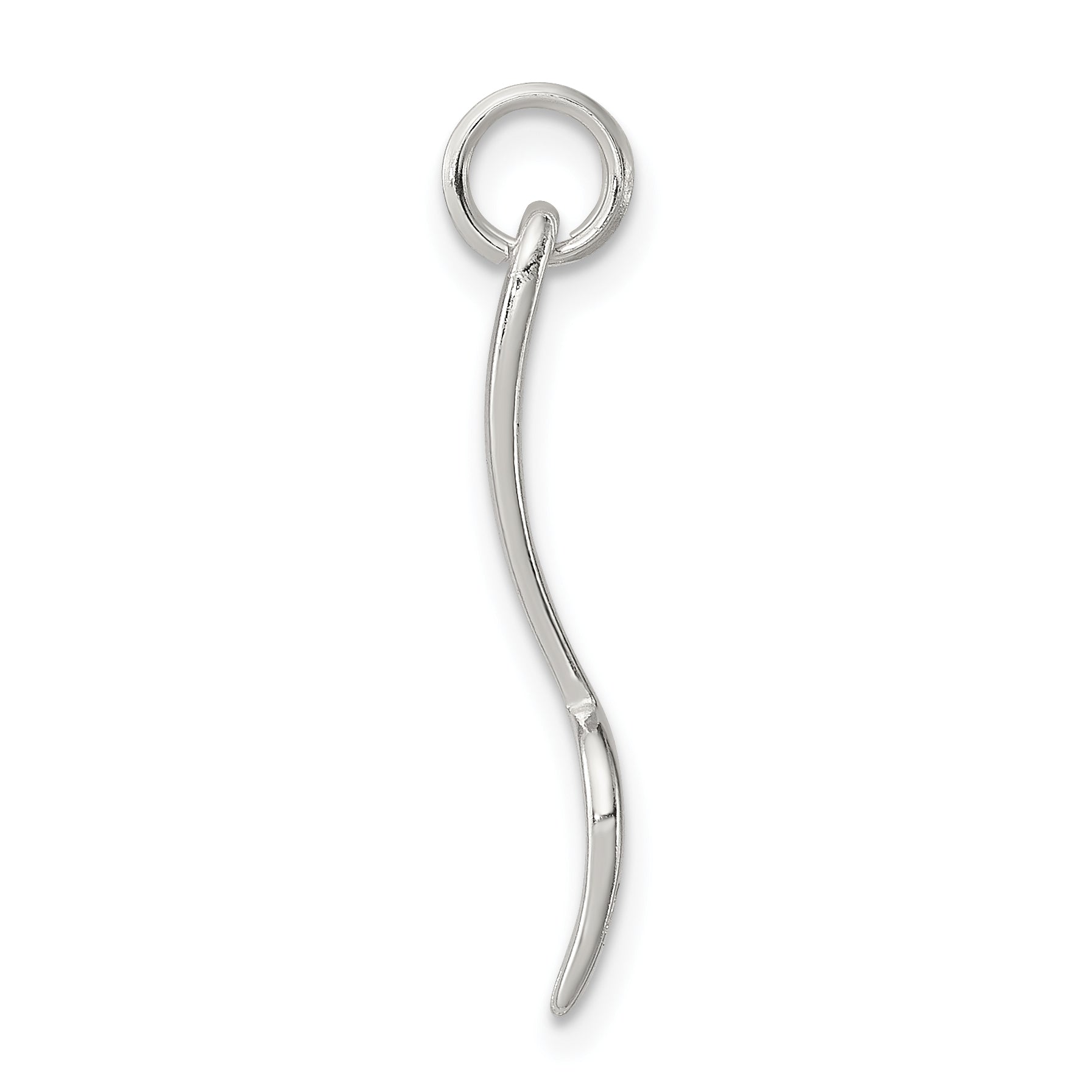 Sophia Jewelers Sterling Silver Fork Charm with Polished 3D Design Secondary image
