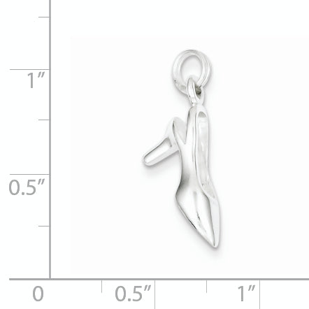 Sophia Jewelers 925 Sterling Silver Sling Back Heel Charm Elegant Pendant Secondary image