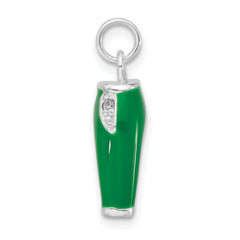 Sophia Jewelers 925 Sterling Silver Green Enamel CZ Pants Charm