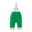 Sterling Silver 3-D Polished CZ Green Enameled Pants Charm