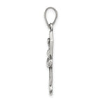 Sterling Silver 925 Ballerina Pendant with Antiqued Finish Elegant Charm