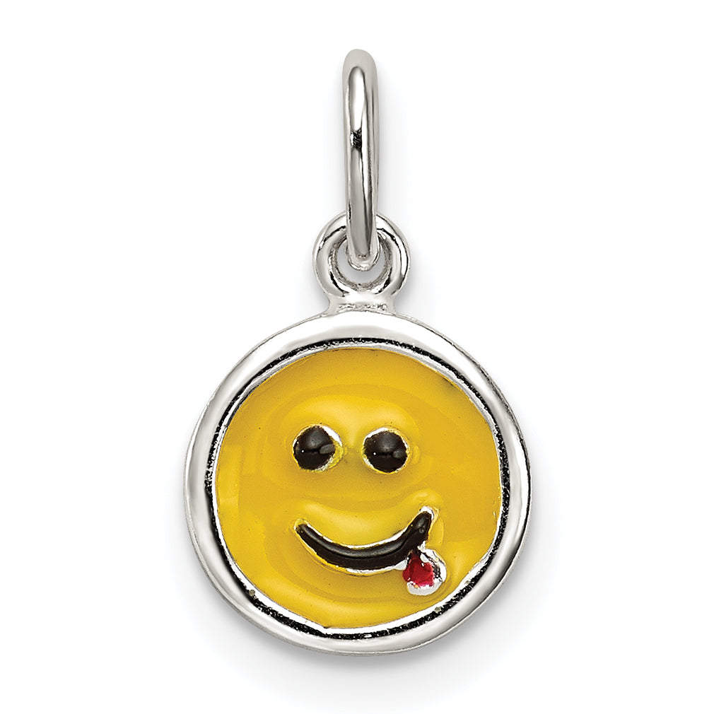 Sterling Silver Enameled Emotion Face Charm Main image