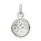 Sterling Silver 925 Soccer Ball Charm with Polished Anti-Tarnish Finish