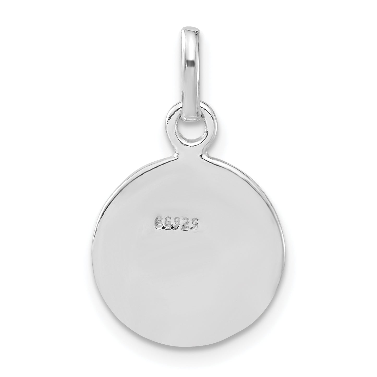 Sterling Silver 925 Enameled Green Recycle Charm Unisex Polished Finish