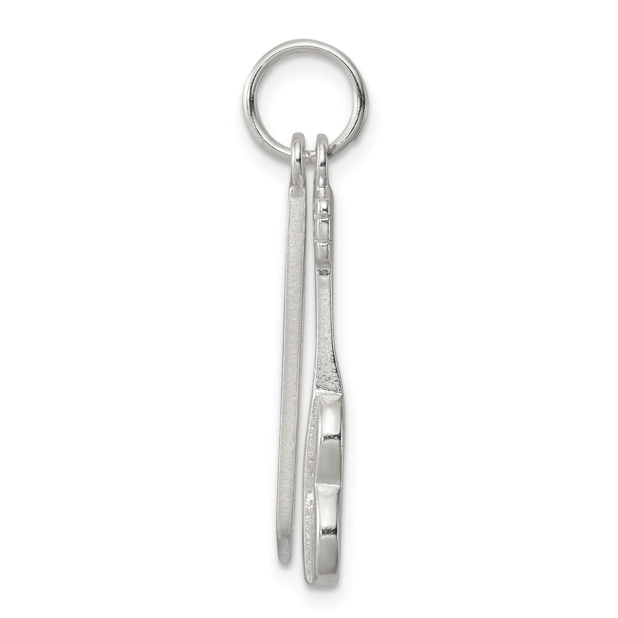 Sterling Silver 925 Violin & Bow Charm Polished Anti-Tarnish Secondary image