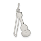 Sterling Silver 925 Violin & Bow Charm Polished Anti-Tarnish
