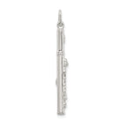 Sterling Silver 925 Flute Charm with Polished Anti-Tarnish Finish