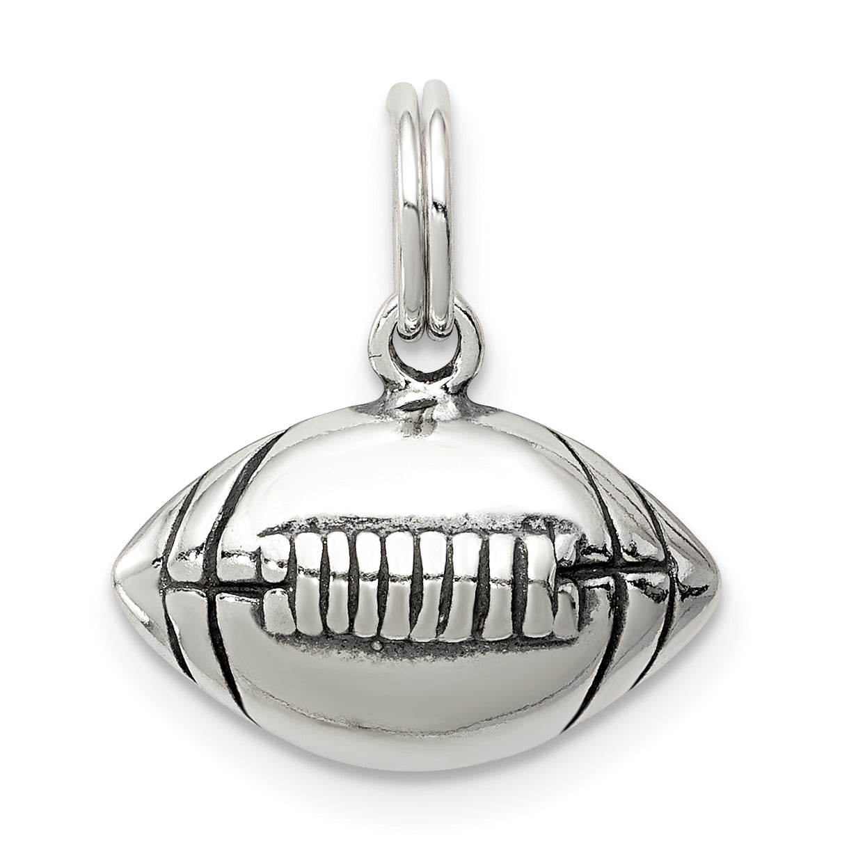 Sterling Silver Antiqued Football Charm Main image
