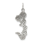 Sophia Jewelers Sterling Silver Antiqued Cheerleader Charm Polished Finish