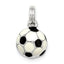 Sterling Silver Black & White Enameled Soccer Ball Charm