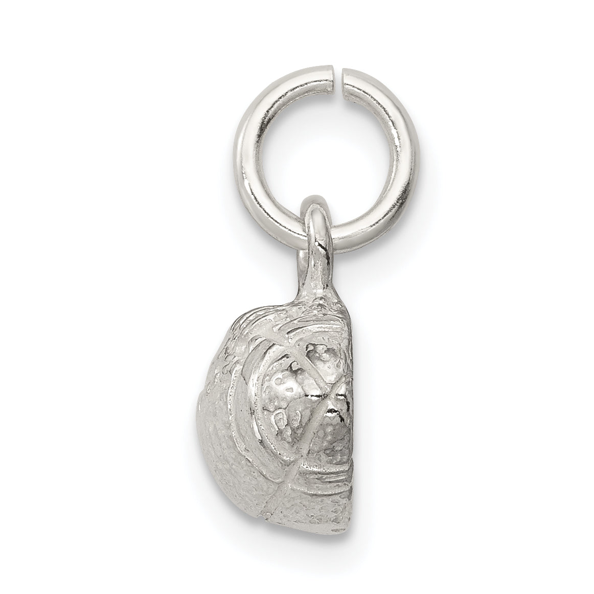 Sterling Silver 925 Football Charm with Polished Anti-Tarnish Finish Secondary image