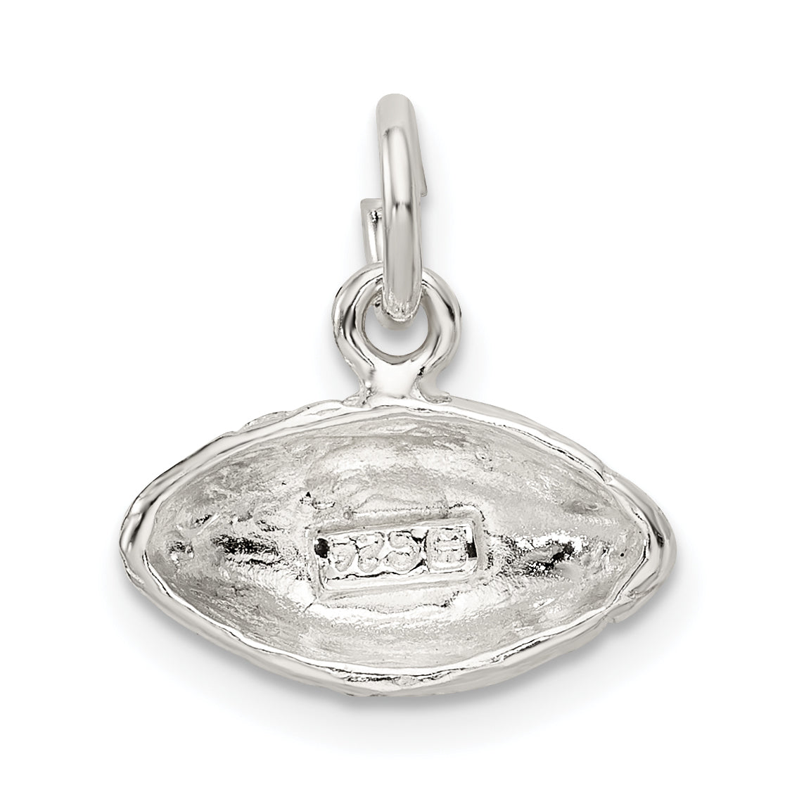Sterling Silver 925 Football Charm with Polished Anti-Tarnish Finish