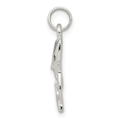 Sterling Silver 925 Enameled Cat Charm with Anti-Tarnish Finish