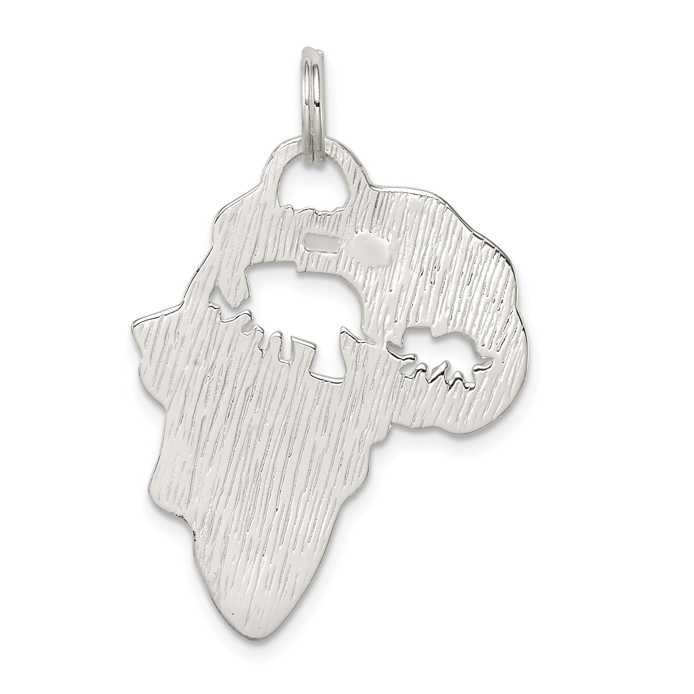 Sterling Silver 925 Africa Elephant Pendant Polished Anti-Tarnish Charm