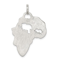 Sterling Silver 925 Africa Elephant Pendant Polished Anti-Tarnish Charm