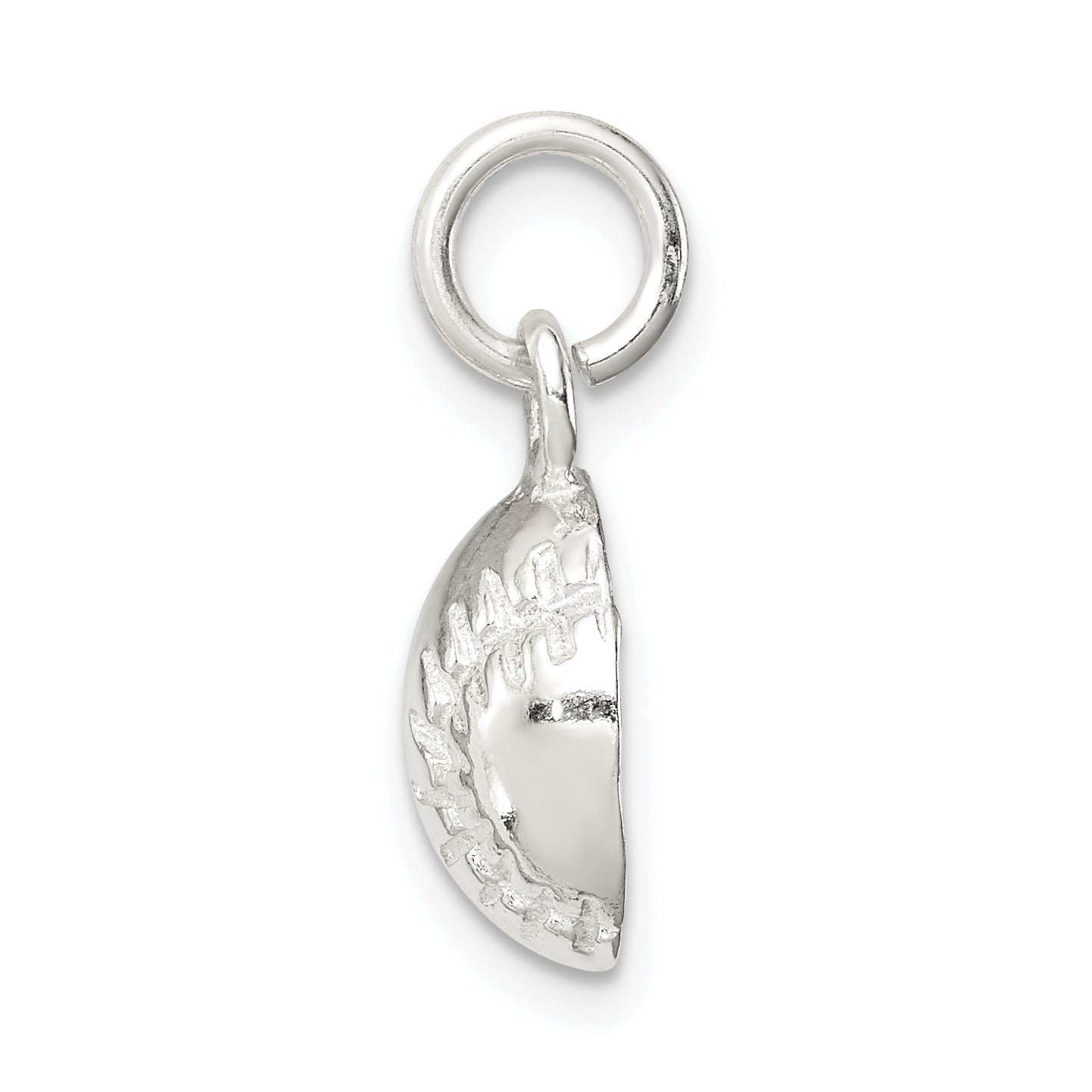 Sterling Silver 925 Baseball Charm with Anti-Tarnish Polished Finish Secondary image