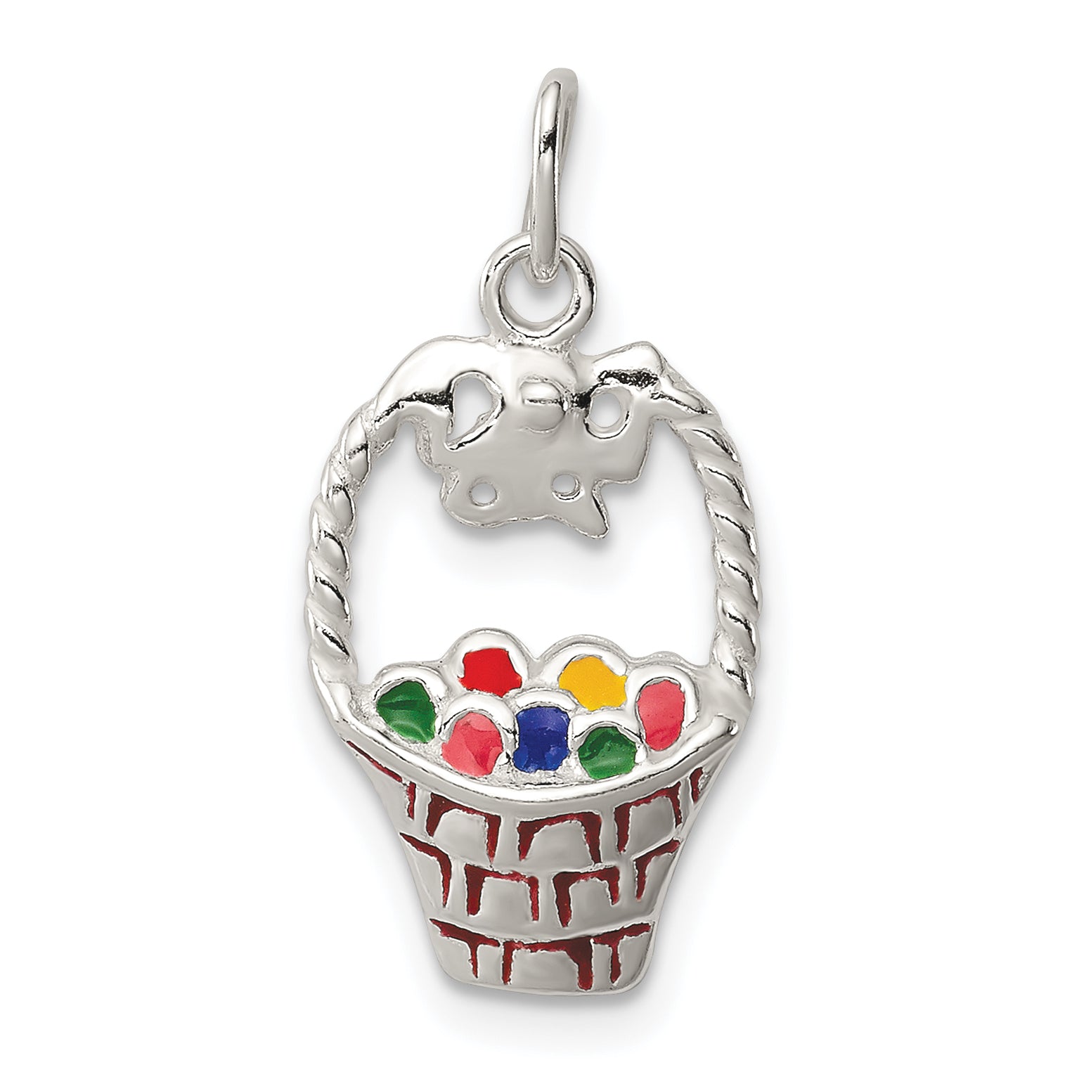Sterling Silver Enameled Easter Basket Main image