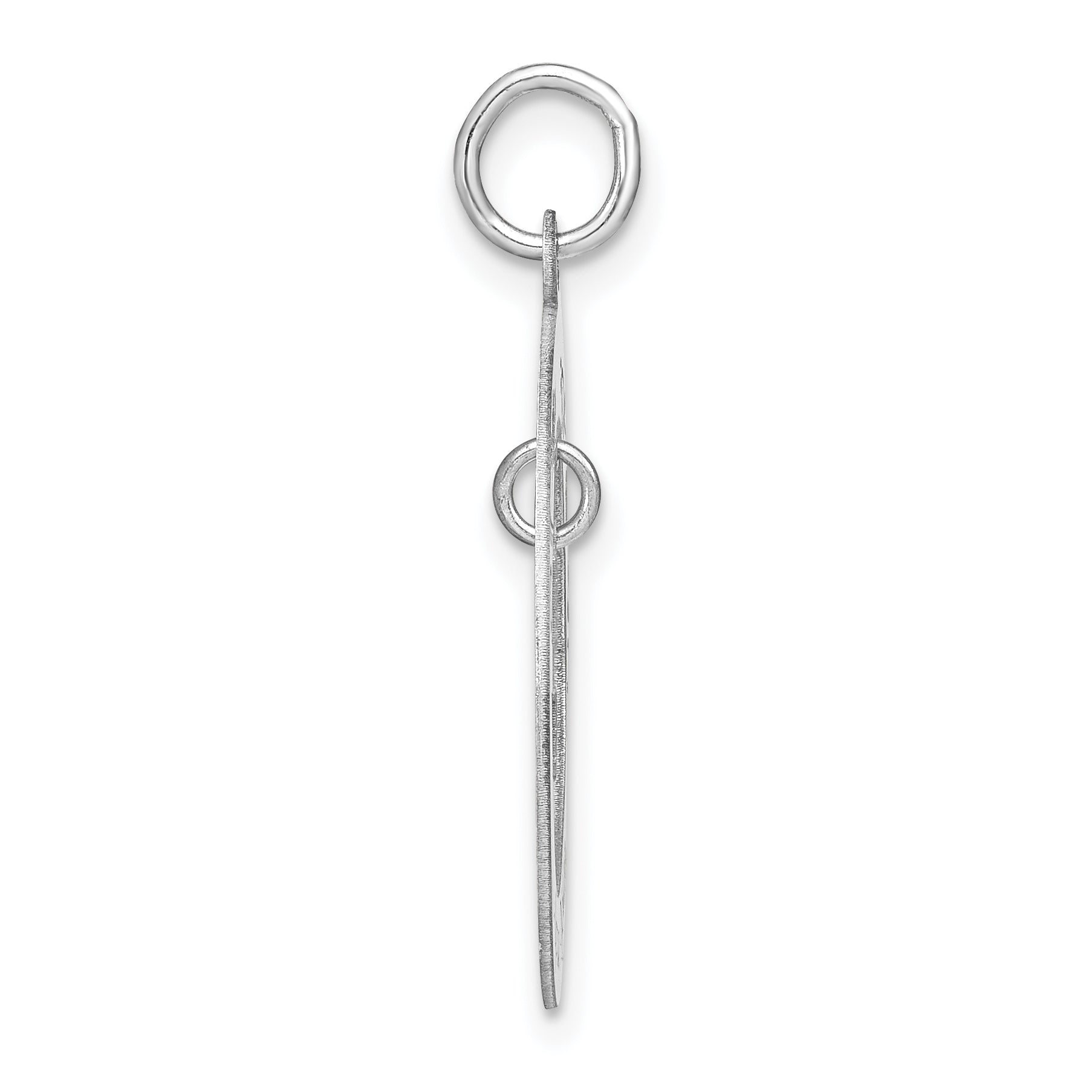 Sterling Silver Rhodium-plated Personalizable Always & Forever Charm Secondary image