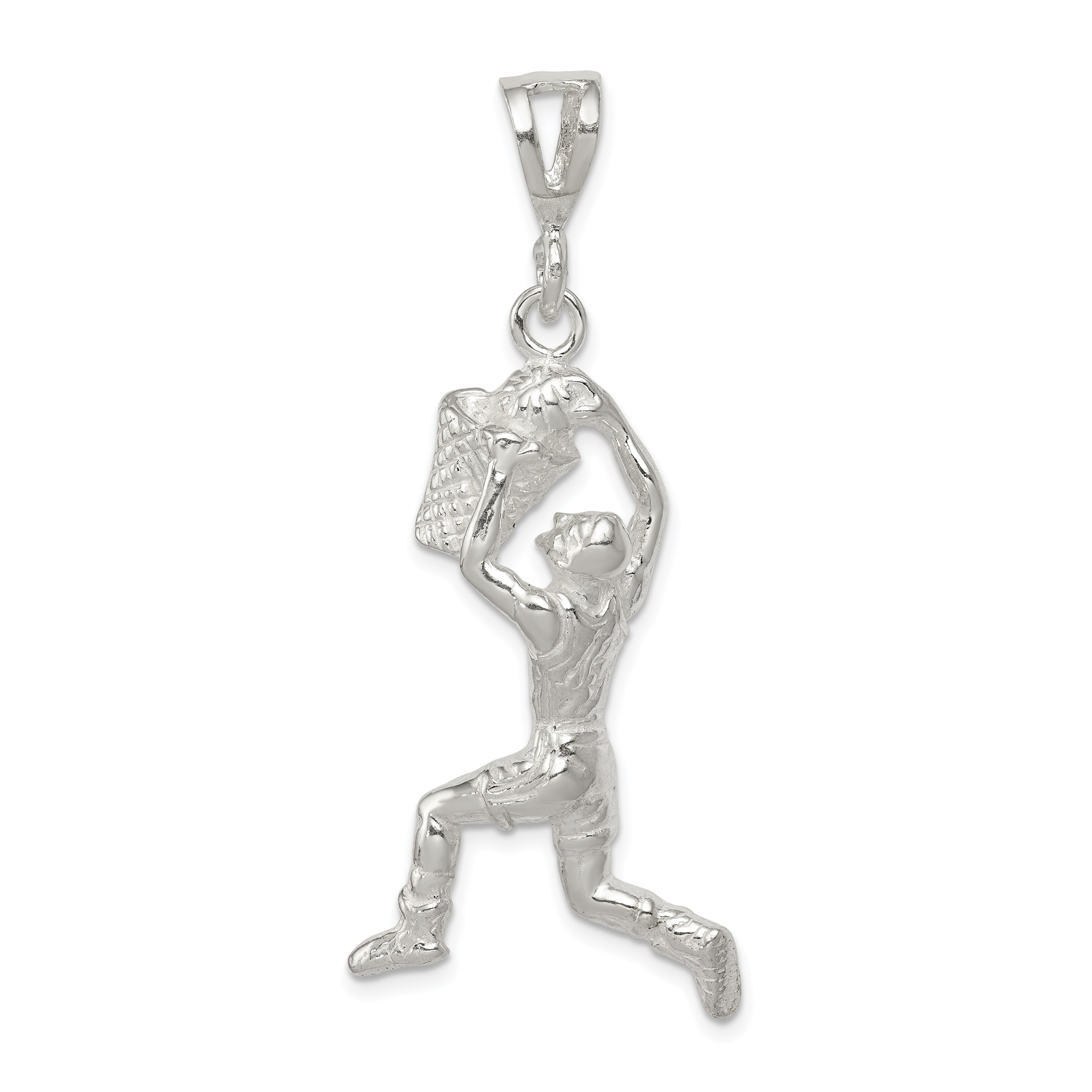 Sterling Silver Basketball Player Charm Main image